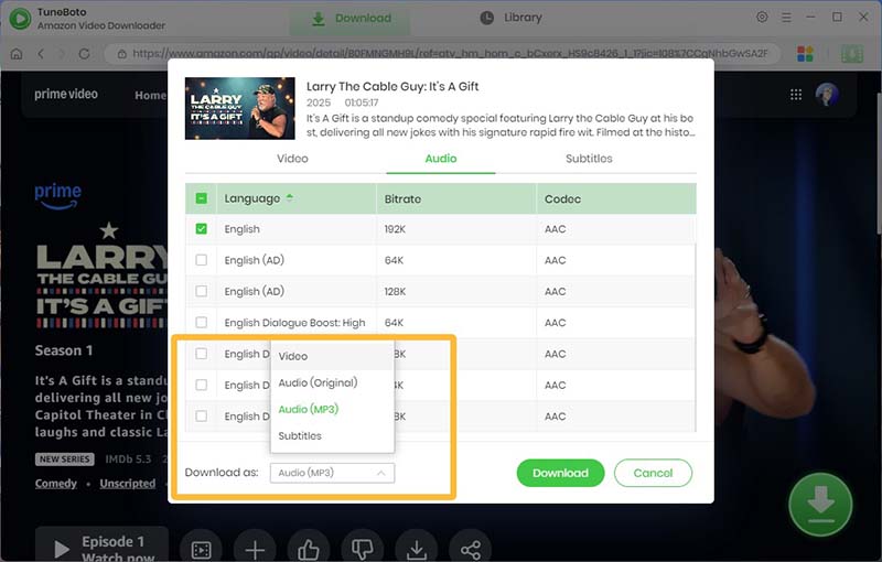 download as audio mp3