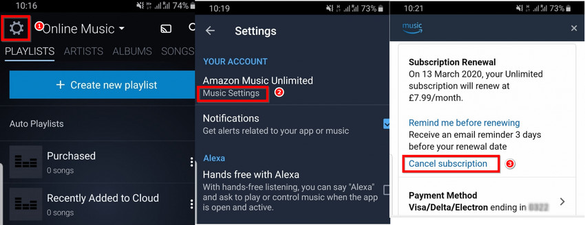 amazon music unlimited cancel