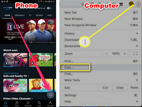 How to cast from amazon prime video on sale app