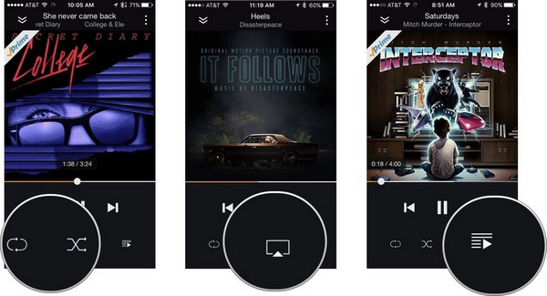 control amazon music on iphone