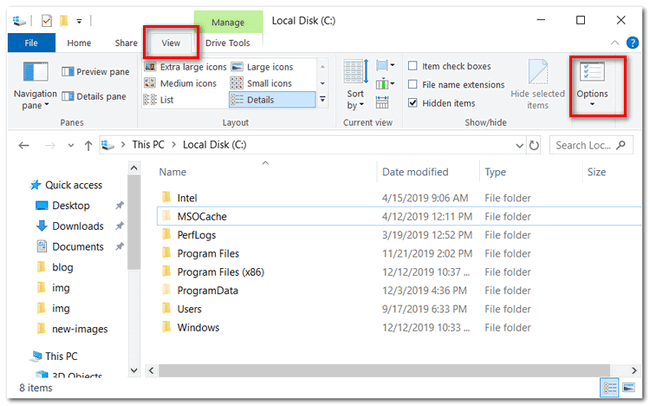 open file explorer