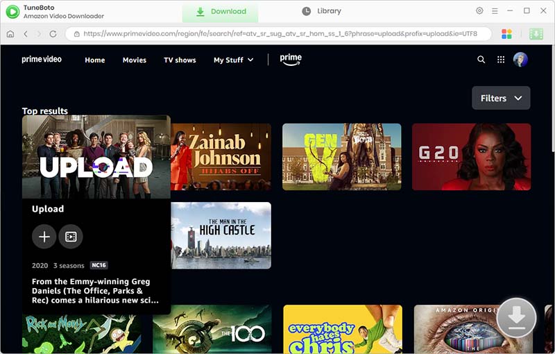 search and add upload tv series