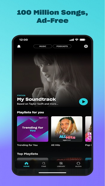 Amazon Music APK user interface screenshot