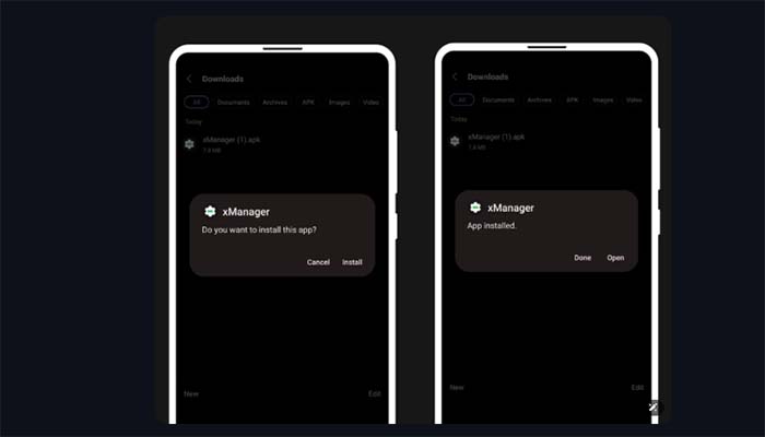install xmanager spotify apk